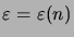 $ \eps=\eps(n)$