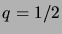 $ q=1/2$