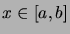 $ x\in[a,b]$