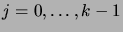 $ j=0,\dots,k-1$