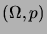 $ (\Omega,p)$