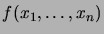$ f(x_1,\dots,x_n)$