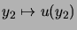 $ y_2\mapsto u(y_2)$