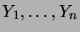 $ Y_1,\dots,Y_n$