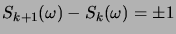 $ S_{k+1}(\omega)-S_k(\omega)=\pm1$