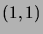 $ (1,1)$