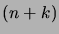 $ (n+k)$