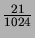 $ \frac{21}{1024}$