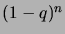$ (1-q)^n$