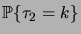 $ \prob{\tau_2=k}$