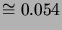 $ \cong0.054$