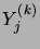 $ Y^{(k)}_j$