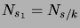 $ N_{s_1}=N_{s/k}$