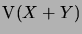 $\displaystyle \Var(X+Y)$