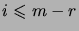 $ i\leqs m-r$