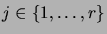 $ j\in\set{1,\dots,r}$