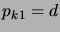 $ p_{k1}=d$