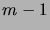 $ m-1$